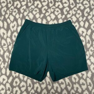 lululemon athletica Teal Pace Break Lined 7 inch shorts